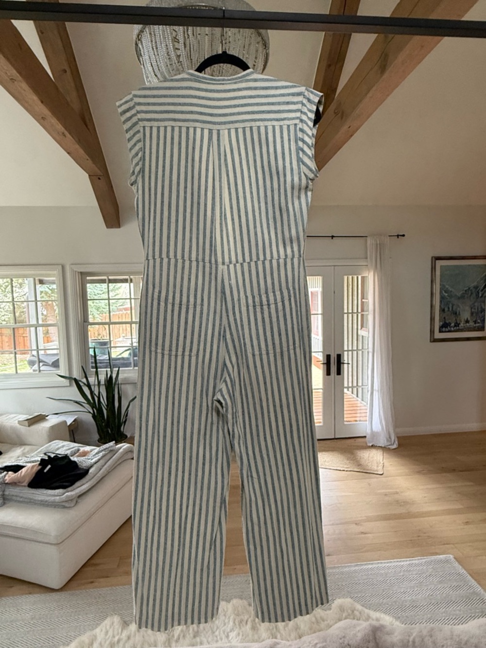 Doen Biarritz striped raw silk jumpsuit - Picture 5 of 6